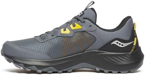 Saucony Men's Aura Tr Sneaker, Carbon/Oak, 9 Wide