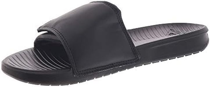 Quiksilver Men’s Bright Coast Adjust Slide Sandal Flip Flop, Black/White/Black, 13