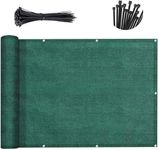 SUNNY GUARD 3'x10' Dark Green Balcony Privacy Screen Fence, Apartments Railing Screen, Heavy Duty Wind Block Screen for Outdoor,Patio,Deck,Backyard Porch Privacy