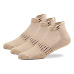 Supersox Bamboo Ankle Ankle Length Socks For Men Made Of Sustainable & Eco Friendly Material - Athletic Softer Than Cotton Socks, Anti Odour - Ideal Forsports, Gym & All Day Wear (Pack Of 3), Beige