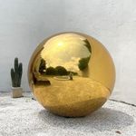 SUYOCHIC Inflatable Mirror Ball, Inflatable Disco Ball, Gold PVC Large Event Decoration Bubble Balloon for Party, Concerts, Stage, Wedding Shows(1 Pcs, 1.2m/47.2in)