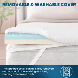 FRIDEKO Double Memory Foam Mattress Topper – Soft, Supportive