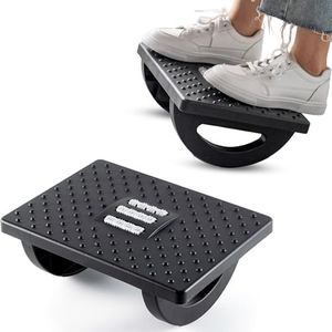 Footrest for Desk, 180° Swingable Foot rest, Massage Surface to Relieve Pressure and Improve Posture, Ergonomic, Suitable for Home Office Use