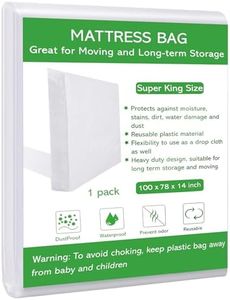 Dntorx Mattress Bag for Moving and Storage, Waterproof Plastic Mattress Protector 2.76 Mil Heavy Duty Mattress Cover for Moving King Size and Super King Size – 255 X 200 X 35cm