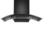 Hindware Smart Appliances | Amyra 90 cm Chimney | 1200 CMH | Auto Clean | Curved Glass | Filterless | Touch Control, Motion Sensor | 5 Yrs Warranty on Motor & 2 Yrs on Product | Wall Mounted (Black)