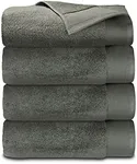 California Design Den Luxury 4-Pack Bath Towels 100% Cotton - Soft and Fluffy, Quick Dry Ultra Absorbent, Large Hotel Spa Quality Towel Set, Essential for Home Bathroom - Gray - 27" x 54"