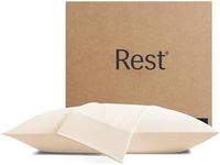 REST® Evercool®+ Cooling Pillowcases King - 2 Pillowcases for Sensitive Skin, Silver Infused Fabric for Hygienic Sleep, Silky Smooth for Curly Hair, High Elastic for Snug Fit (19x35 inches)