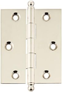 Baldwin 1025140BAL Square Cabinet Hinge, Bright Nickel