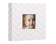 Pearhead Pearhead Chevron Baby Photo Album, Light Pink