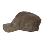 HATSQUARE Suede Leather Baseball Cap Adjustable Dad Plain Hat Stylish Classic for Women Men Unisex (Dark Green)