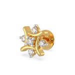 Malabar Gold & Diamonds Yellow Gold Nose Pin for Women 22 k | 22k BIS Hallmark (916) Nose Stud for Women and Girls with Piercing