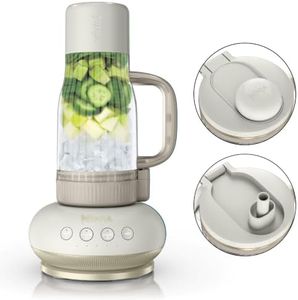Ninja BlendBOSS Personal Blender, Amazon Exclusive Bone & Champagne | 1200 peakwatt BlendBOSS crushes ice to snow. 26oz leakproof tumbler, chug spout&detachable straw. Dishwasher safe, DB351IVBRN