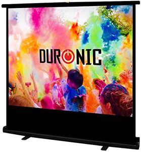 Duronic Projector Screen FPS100/43 - 100" Floor Projection Screen | School | Theatre | Cinema | Home Projector Screen (Screen: 203cm(w) X 152cm(h) Portable Freestanding - 4:3 Widescreen