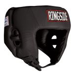 Ringside SG 1C Black XL Competition Boxing Muay Thai MMA Sparring Headgear Without Cheeks, Black, X-Large