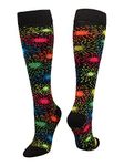 TCK Krazisox Fireworks Trainer Socks (Black, Medium)