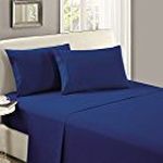 EGYPTO Premium Soft & Silky 200 Thread Count 100% Egyptian Cotton Flat Sheet - Hotel quality, Extremely Durable and Breathable King Flat Sheet (Royal Blue)