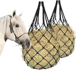 MIYABALA 2PCS Hay Net for Horses,Slow Feed Hay Bag for Horses Goat Sheep,Hanging Hay Feeder Bag for Horses Stable Stall Paddock Rest Toy