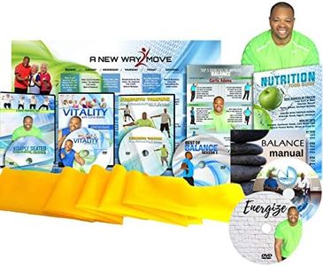 Premium, Senior Exercise DVD System- 5 DVDs + Resistance Band + Balance Exercises + Nutrition Guide + Bonus Gift! All Exercise for Seniors are Show Both Standing and Setated in a Chair Exercise