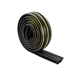 Floor Cable Cover, 1M Floor Cable Protector, Heavy Duty Rubber Wire Cover for Cable With 3 Cord Channels, Protect Cables & Prevent Trip Hazards, Ideal for Offices, Home, Gyms & Garages