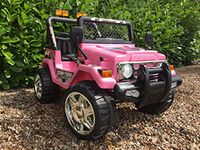 Drifter/Raptor kids Pink 12v Electric Ride on Car : 4x4 Jeep 2 seats : Parental Control