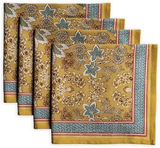 Maison d' Hermine Napkin 100% Cotton Set of 4 Decorative Washable Table Cloth Napkins, Dining, Home, Wedding, Banquet, Buffet, Marquise - Spring/Summer (20”x20”)