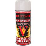 VITCAS Heat Resistant Paint Spray – Fireproof - Ideal for BBQ's – Engines – Exhausts - Stoves – Furnaces – Heaters - Anti Corrosive – Decorative Finish – 800 C - Cream/Beige