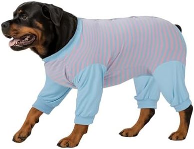 LovinPet Dog Recovery Suit - Medium Large - After Surgery Big Dog Recovery Suit Anti Licking Abdominal Wound Surgical Clothes Post-Operative Vest E-Collar Alternative Recovery Shirt,Blue,XXL