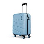 Safari Polycarbonate (Pc) Persia Hardside Small Size Cabin 4 Spinner Wheels Carry-On Luggage Pearl Blue Color 55Cm