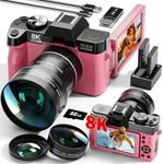 G-Anica 8K Digital Cameras Kit for Photography with Dual-Lens