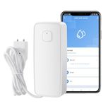 Flintronic Wi-Fi Water Leak Detector, Smart Water Leak Sensor, 80dB Water Alarm with 1m Sensing Cable, Remote App Monitoring, AAA Battery Powered, for Kitchens, Basements, Bathrooms (Support 2.4G)