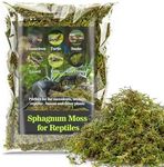 Sukh Sphagnum Moss for Reptiles - Terrarium Reptiles Moss Green Dried Peat Moss Habitat Bedding Moss for Snakes Turtle Frog Gecko and Other Reptiles Substrate (15.8, Ounces)