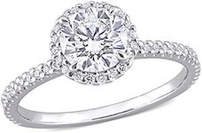 1 1/5 CT Round Cut Halo Moissanite 