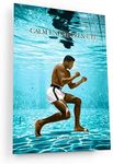 WallsDecor MUHAMMAD ALI CANVAS, Greatest Boxer Of All The Time Poster, Boxing Star Art, Ali Winning, Calm Under Pressure Motivational Sport Canvas