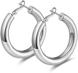 wowshow Large Chunky Thick Silver H