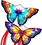 2 Pack Colorful Butterfly Kites for Kids & Adults - Easy to Fly, Vibrant Designs, Durable Outdoor Kites for Beach, Park, Family Fun - Great Gift for Boys, Girls, Birthday & Summer Activities