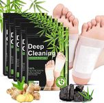 QERINKLE Deep Cleansing Foot Patch, Natural Bamboo Vinegar Ginger Powder Foot Pad For Foot Care, Adhesive Sheets For Relaxation, Pain Relief And Remove Dampness (Ginger, Pack Of 50)