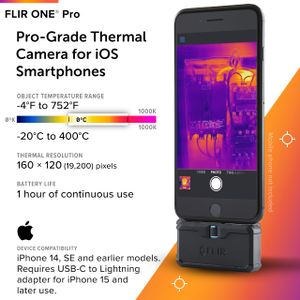 FLIR ONE Pro Thermal Camera for iOS – Infrared Imaging Attachment
