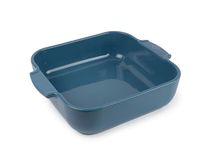 PEUGEOT - Square Ceramic Baking Dish - 28 cm (Handles Included) x 23.7 cm x 7.2 cm - Capacity: 2.7 L - 10 Year Guarantee - Made In France - Light Blue Colour