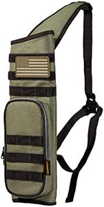 Legend Back Quiver - Tactical Arrow Holder, High-Density Polyester Fabric, Extra Shoulder Foam Padding - MOLLE System for Patches, Pouches - Zippered Storage for Archery & Hunting Accessories - Green