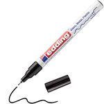 edding 780 gloss paint marker - black - 1 paint marker - extra-fine round nib 0.8 mm - paint pen for glass, pebbles, wood, plastic, paper - waterproof, high coverage