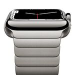 NewWays 38mm 40mm 41mm 42mm(Series 10) Metal Strap Compatible with Apple Watch,Solid Stainless Steel Link Replacement Band for iWatch Series 10/9/8/7/6/5/4/3/2/1/SE,Titanium