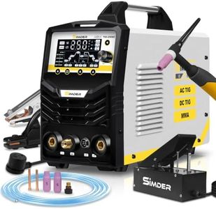 SSimder 250A AC/DC Aluminum TIG Welder with Foot Pedal, 6-in-1 Pulse Welding Machine