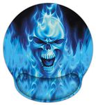 Meffort Inc Mouse Pad with Wrist Rest Support & Non-Slip Base, Durable Ergonomic Gaming Mousepad - Blue Skull