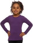 Lovetti Girls Basic Long Sleeve Shirts Turkish Cotton Round Neck Toddler Active Crew Fashion Clothes Tshirt (as1, Age, 11_Years, Royal Purple)