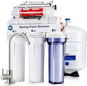 iSpring RCC7AK-UV, NSF Certified, 75GPD 7-Stage Under Sink Reverse Osmosis RO Drinking Water Filtration System with Alkaline Remineralization Filter and UV Ultraviolet Filter