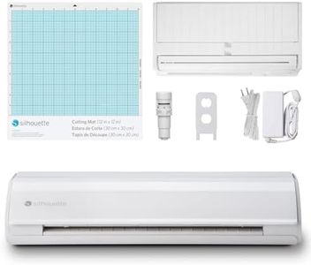 Silhouette Cameo 5 12 inch Vinyl Cutting Machine with Studio Software, Electric Tool and ES Mat Compatible, SNA and IPT, 50 db, White Edition