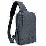 ecosmile Messenger Bag Sling Bag Crossbody Shoulder Bag for Men Women Travel Work Satchel Bags, Grey