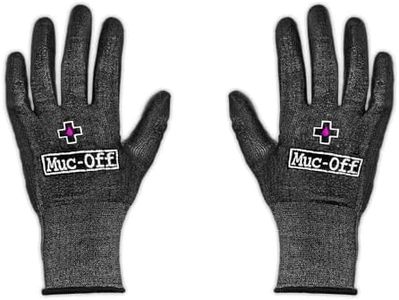 Muc-Off 153 Mechanics Gloves, Medium - Latex Free, Cut-Resistant Work Gloves For Bike And Motorcycle Maintenance - Machine Washable,Black