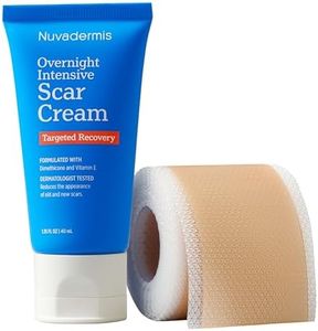 NUVADERMIS Silicone Scar Tape & Overnight Intensive Scar Cream – Complete Scar Care Duo for Surgical Scars