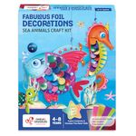 Chalk and Chuckles Art and Craft Kit; Fabulous Foil Decorations for Kids Age 4-9 Year; Sea Animals DIY Toys for Boys and Girls; Kids Gifts for 4+ Years and up